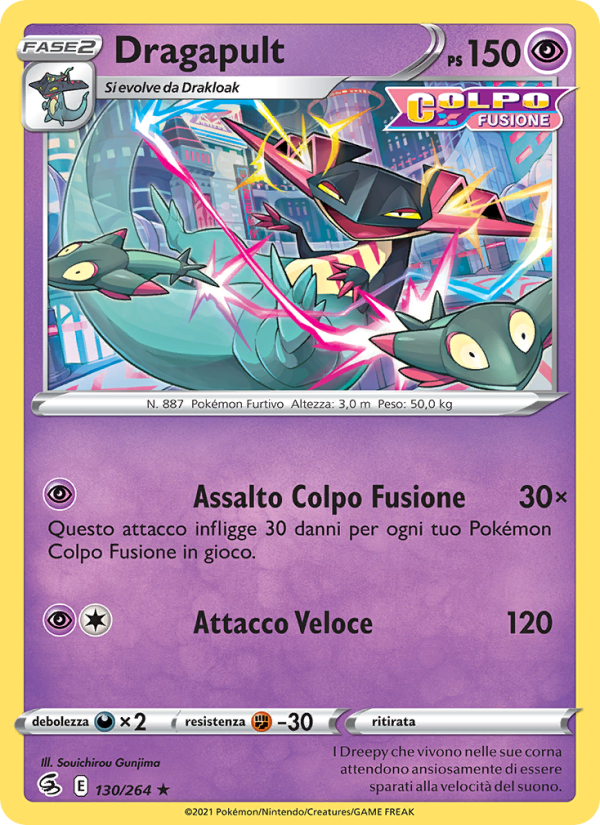 Dragapult 130/284 — Fusion Strike (Italian Pokémon TCG card)