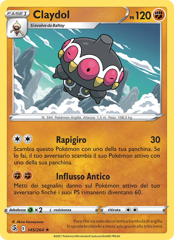 Claydol 145/284 — Fusion Strike (Italian Pokémon TCG card)