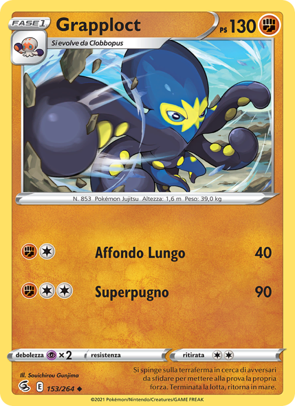 Grapploct 153/284 — Fusion Strike (Italian Pokémon TCG card)