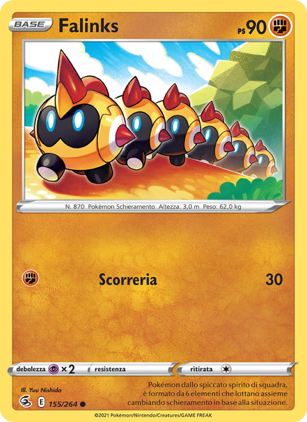 Falinks 155/284 — Fusion Strike (Italian Pokémon TCG card)