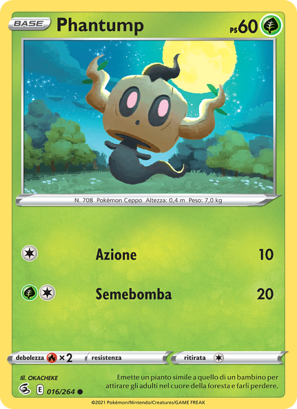 Phantump 016/284 — Fusion Strike (Italian Pokémon TCG card)