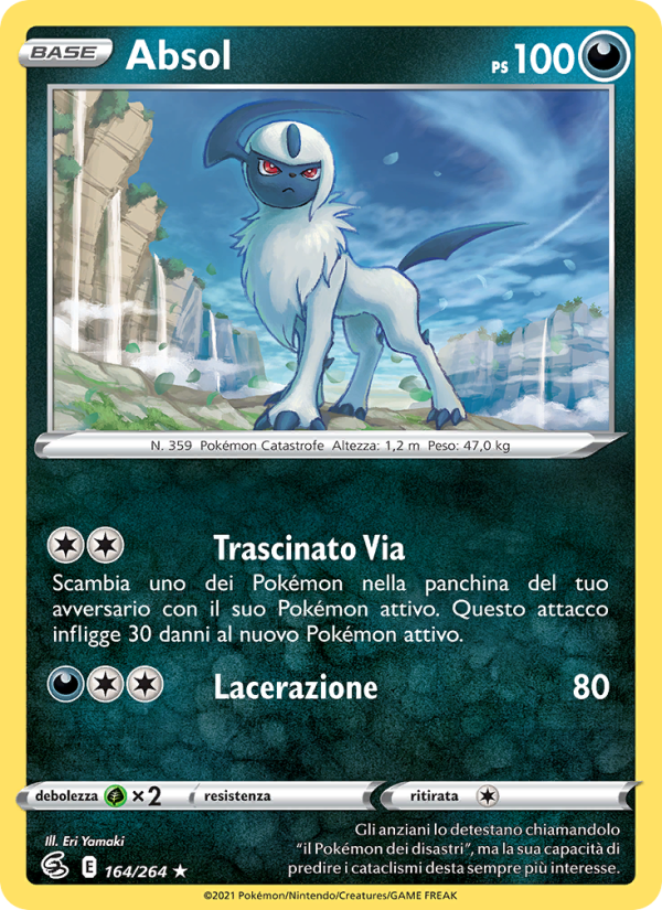 Absol 164/284 — Fusion Strike (Italian Pokémon TCG card)