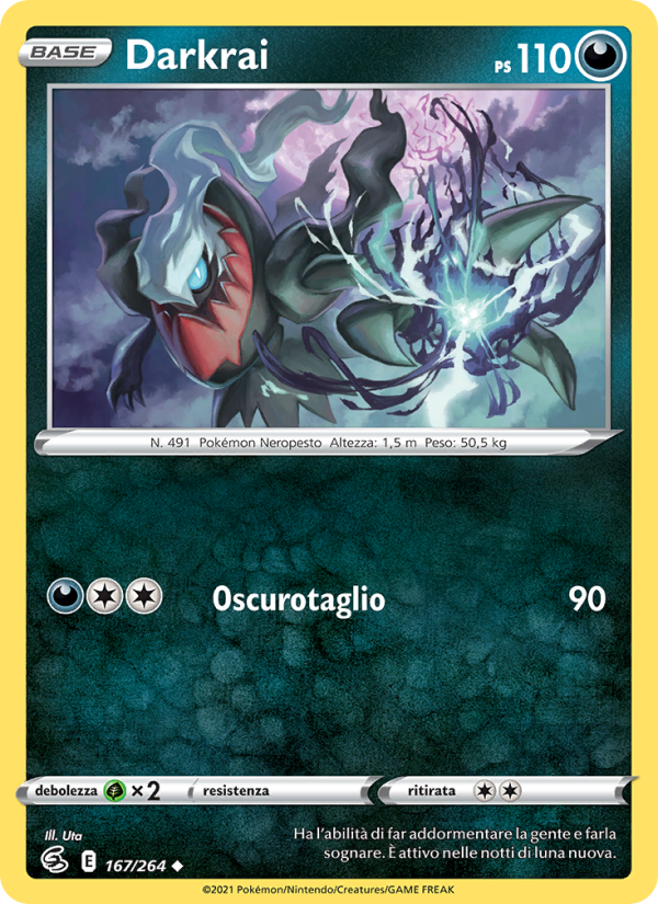 Darkrai 167/284 — Fusion Strike (Italian Pokémon TCG card)