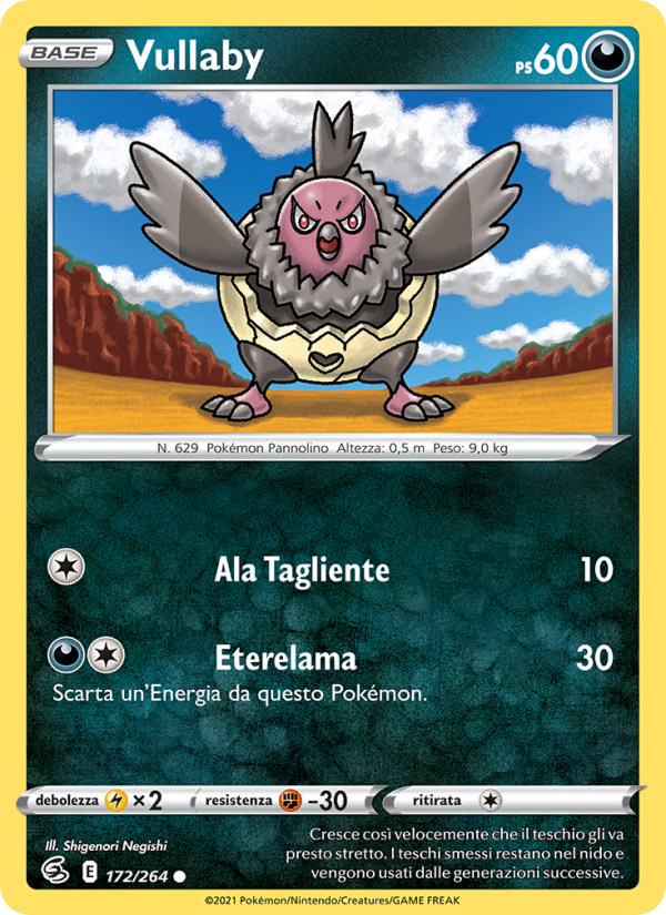 Vullaby 172/284 — Fusion Strike (Italian Pokémon TCG card)