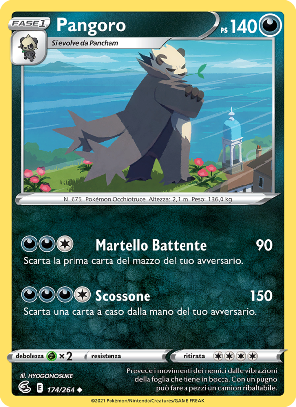 Pangoro 174/284 — Fusion Strike (Italian Pokémon TCG card)