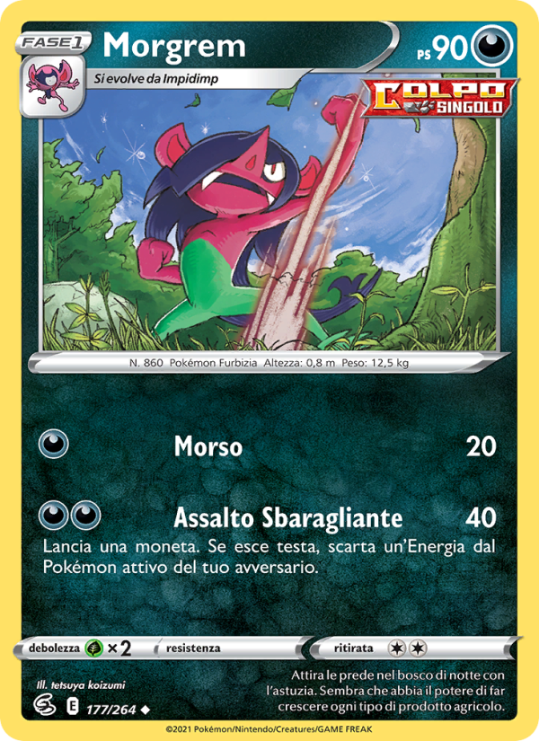 Morgrem 177/284 — Fusion Strike (Italian Pokémon TCG card)