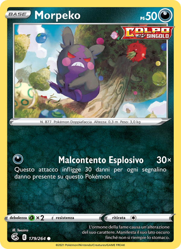 Morpeko 179/284 — Fusion Strike (Italian Pokémon TCG card)