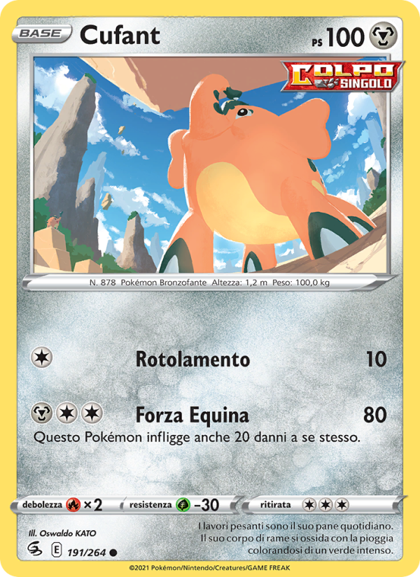 Cufant 191/284 — Fusion Strike (Italian Pokémon TCG card)