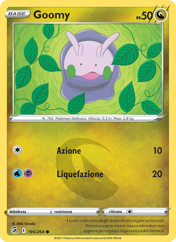 Goomy 195/284 — Fusion Strike (Italian Pokémon TCG card)