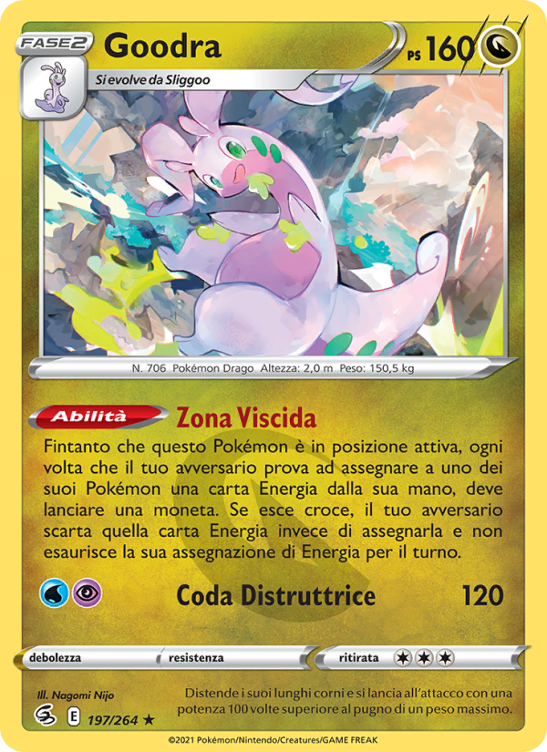 Goodra 197/284 — Fusion Strike (Italian Pokémon TCG card)