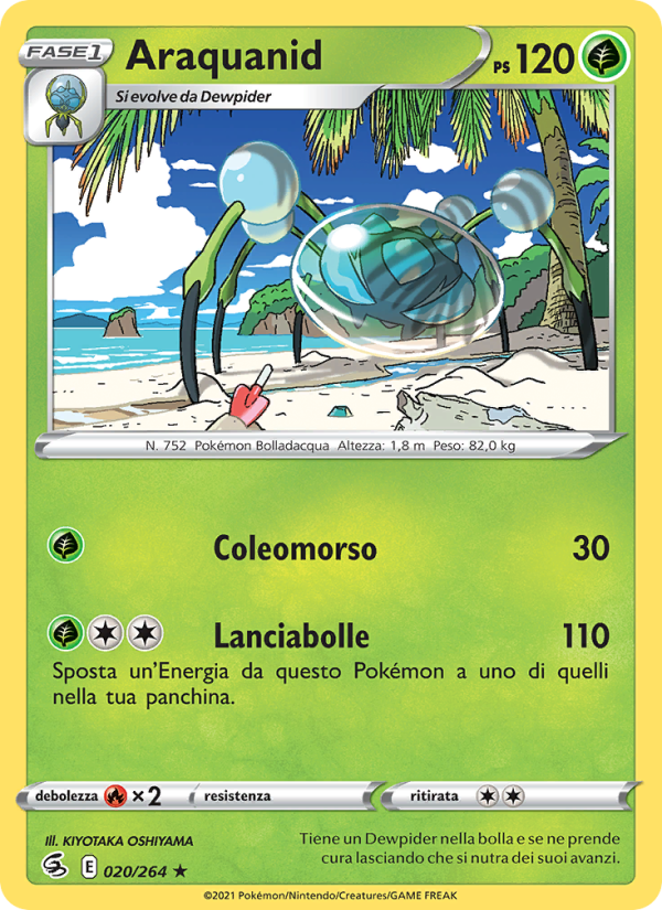 Araquanid 020/284 — Fusion Strike (Italian Pokémon TCG card)