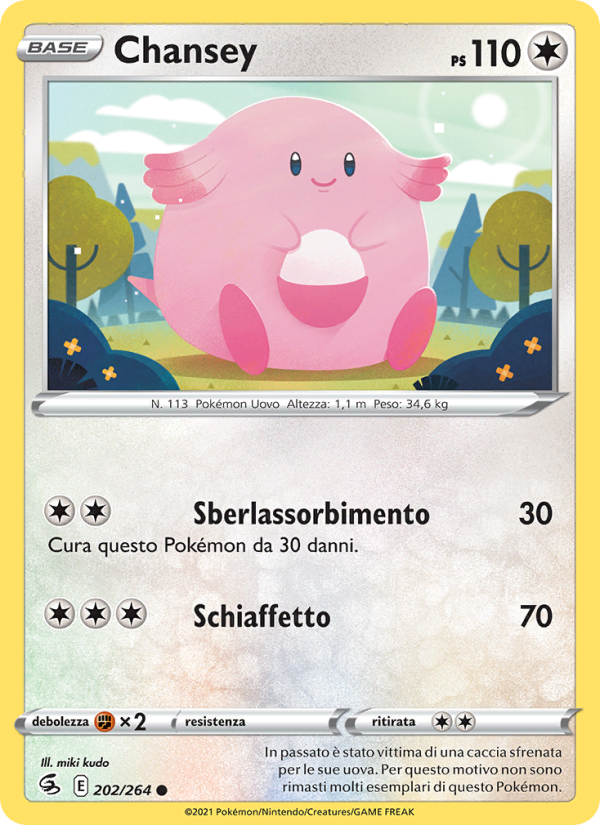 Chansey 202/284 — Fusion Strike (Italian Pokémon TCG card)