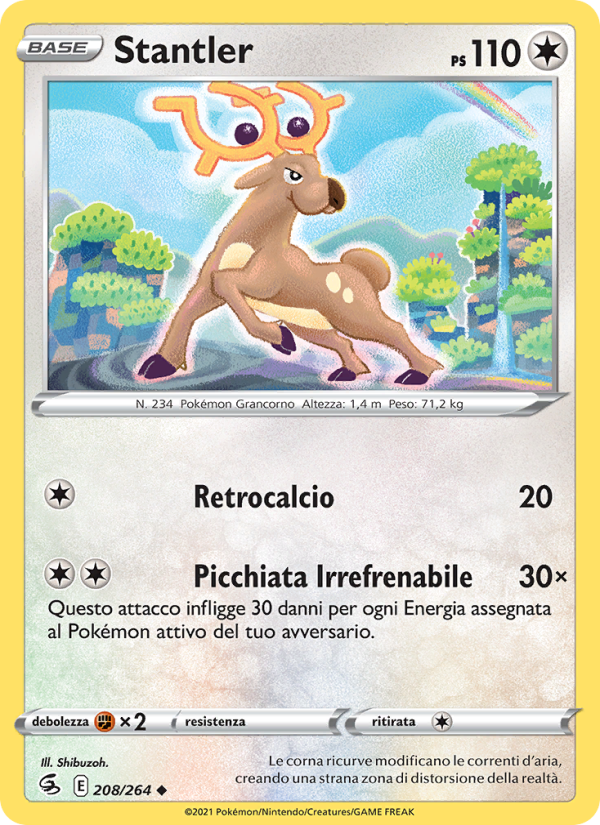 Stantler 208/284 — Fusion Strike (Italian Pokémon TCG card)