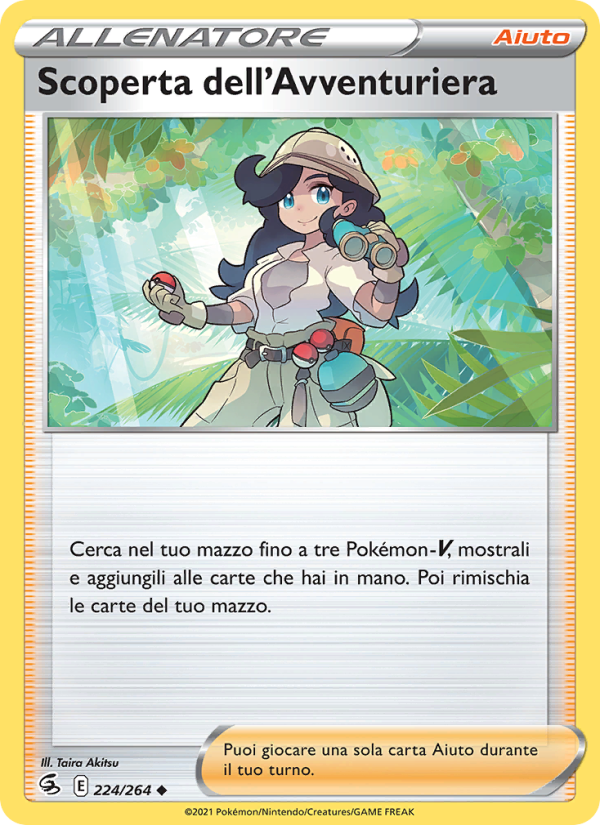 Scoperta dell'Avventuriera 224/284 — Fusion Strike (Italian Pokémon TCG card)