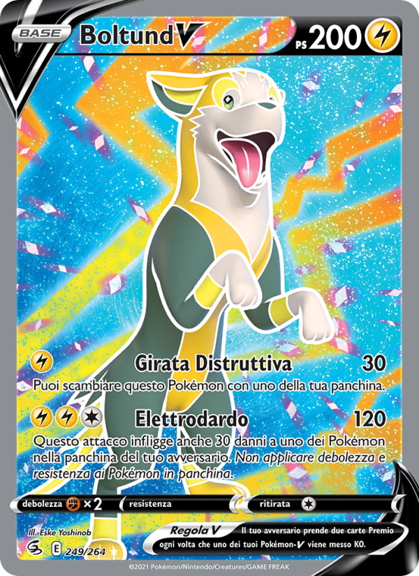 Boltund V 249/284 — Fusion Strike (Italian Pokémon TCG card)