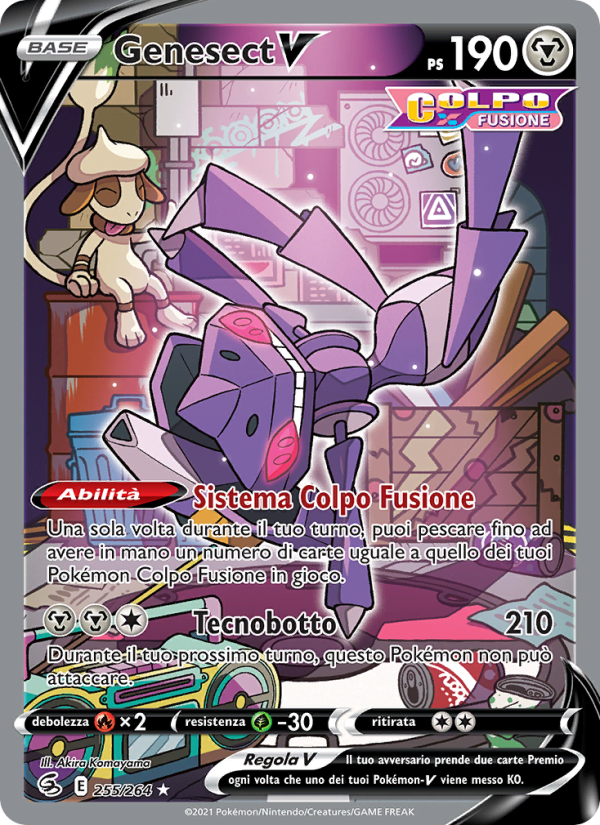 Genesect V 255/284 — Fusion Strike (Italian Pokémon TCG card)