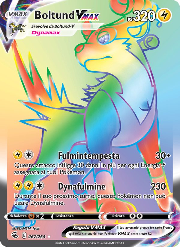 Boltund VMAX 267/284 — Fusion Strike (Italian Pokémon TCG card)