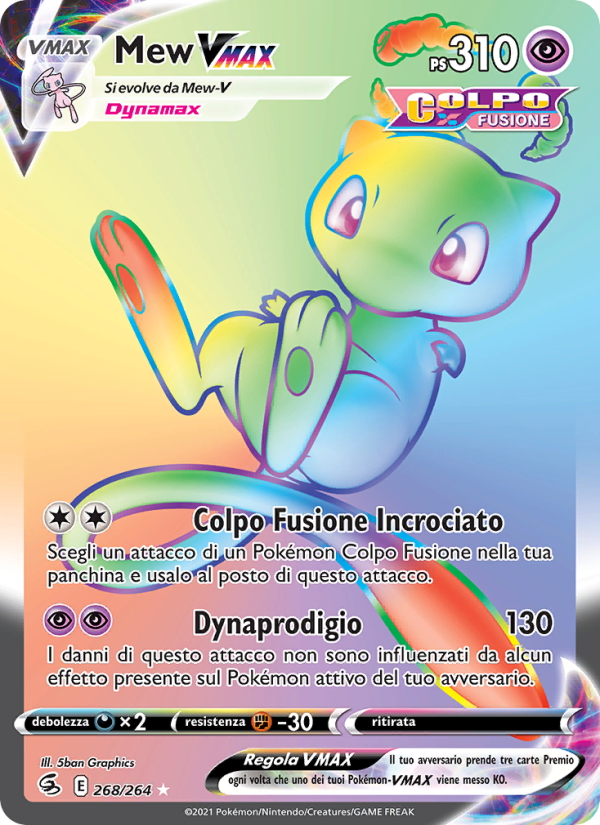 Mew VMAX 268/284 — Fusion Strike (Italian Pokémon TCG card)