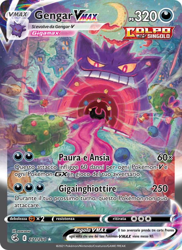 Gengar VMAX 271/284 — Fusion Strike (Italian Pokémon TCG card)