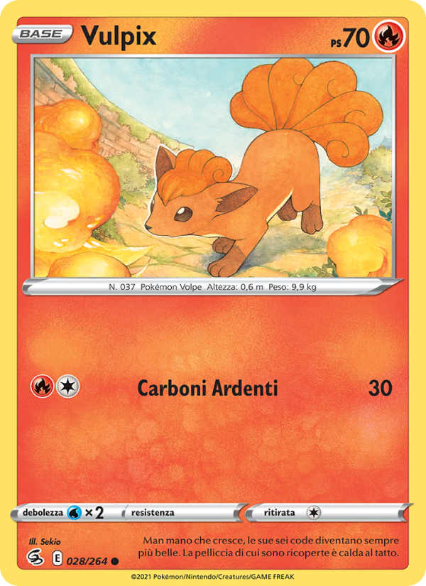 Vulpix 028/284 — Fusion Strike (Italian Pokémon TCG card)