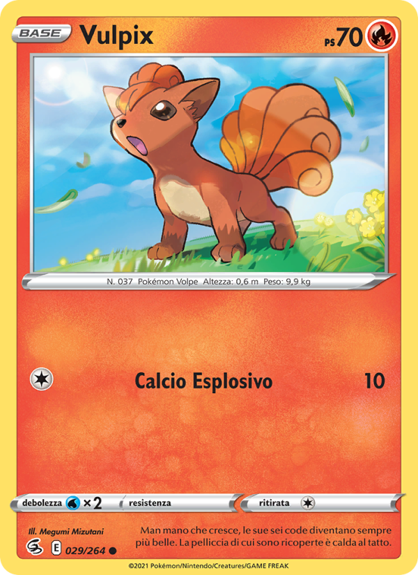 Vulpix 029/284 — Fusion Strike (Italian Pokémon TCG card)