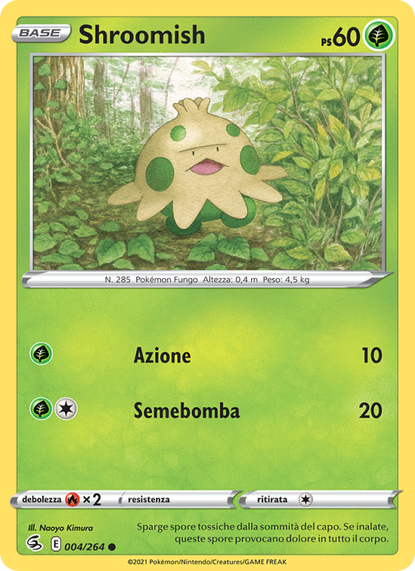 Shroomish 004/284 — Fusion Strike (Italian Pokémon TCG card)