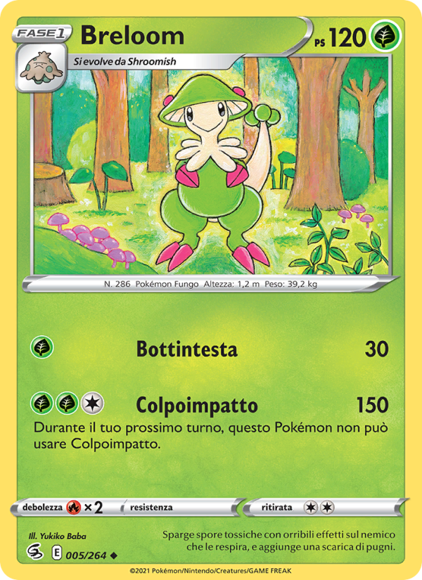 Breloom 005/284 — Fusion Strike (Italian Pokémon TCG card)