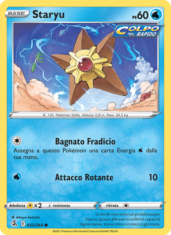 Staryu 052/284 — Fusion Strike (Italian Pokémon TCG card)