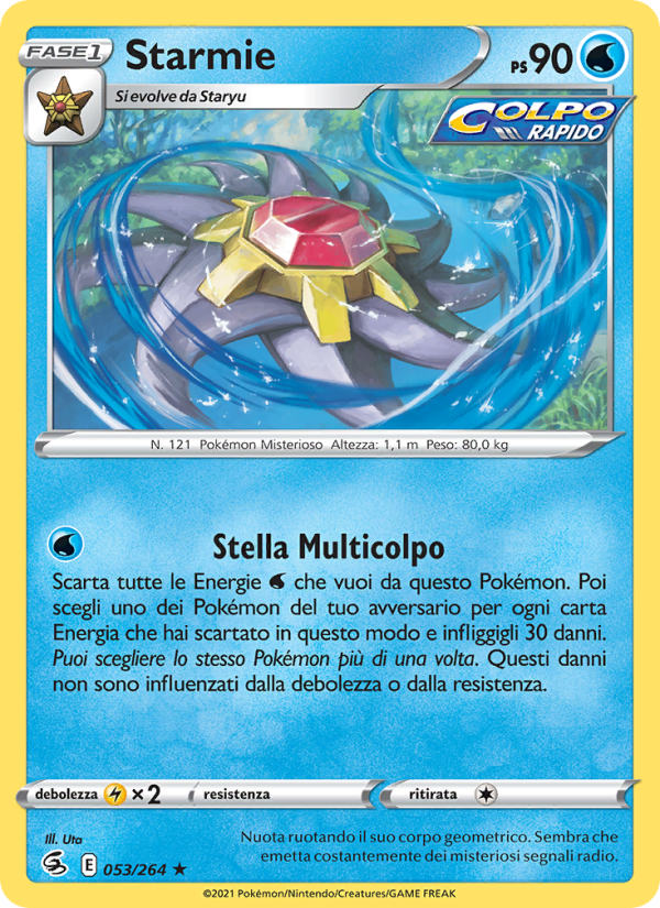 Starmie 053/284 — Fusion Strike (Italian Pokémon TCG card)