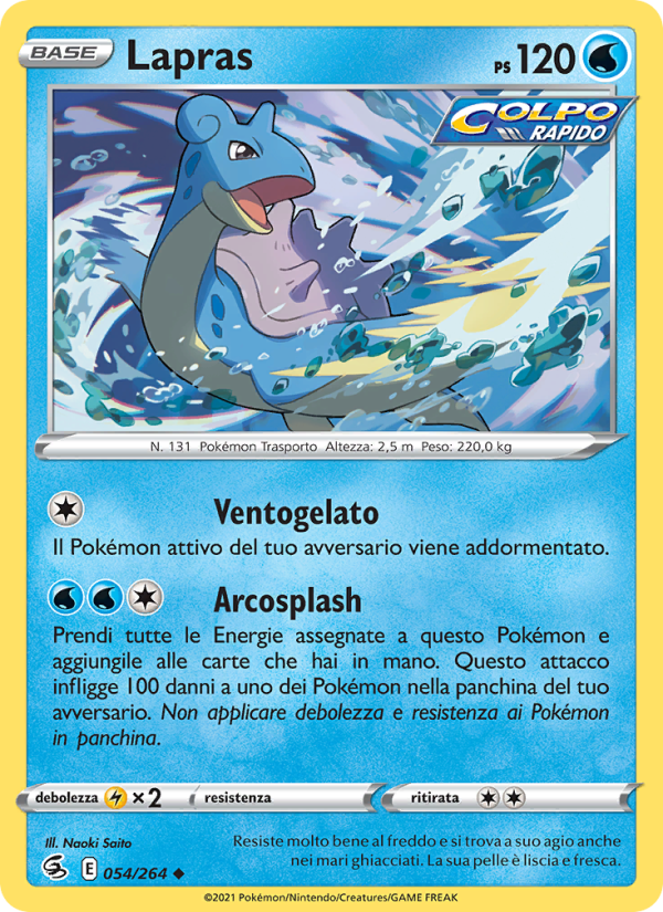 Lapras 054/284 — Fusion Strike (Italian Pokémon TCG card)