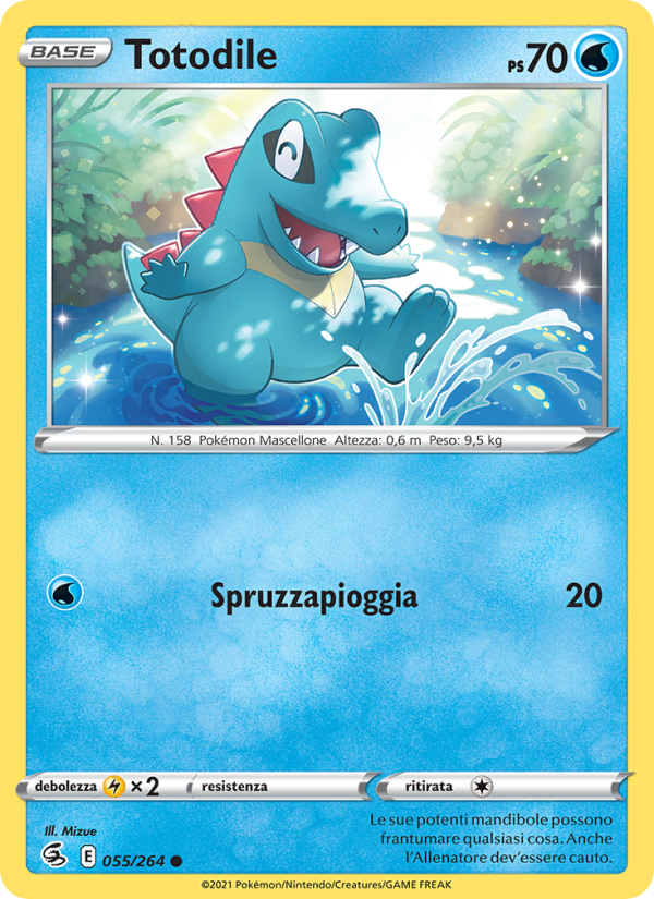 Totodile 055/284 — Fusion Strike (Italian Pokémon TCG card)