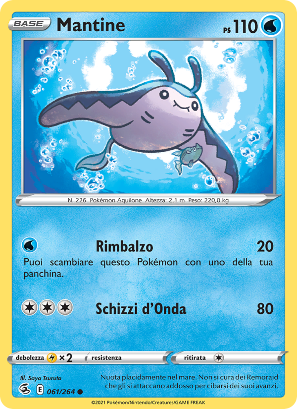 Mantine 061/284 — Fusion Strike (Italian Pokémon TCG card)