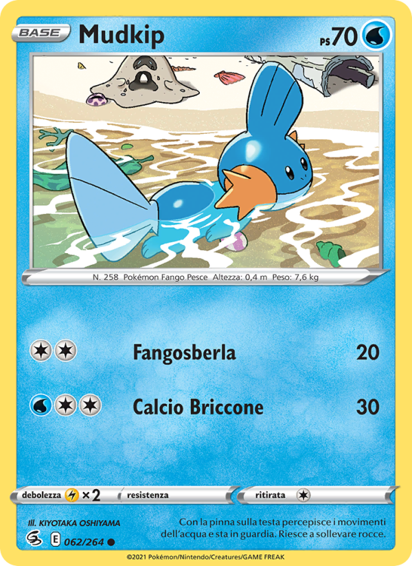 Mudkip 062/284 — Fusion Strike (Italian Pokémon TCG card)