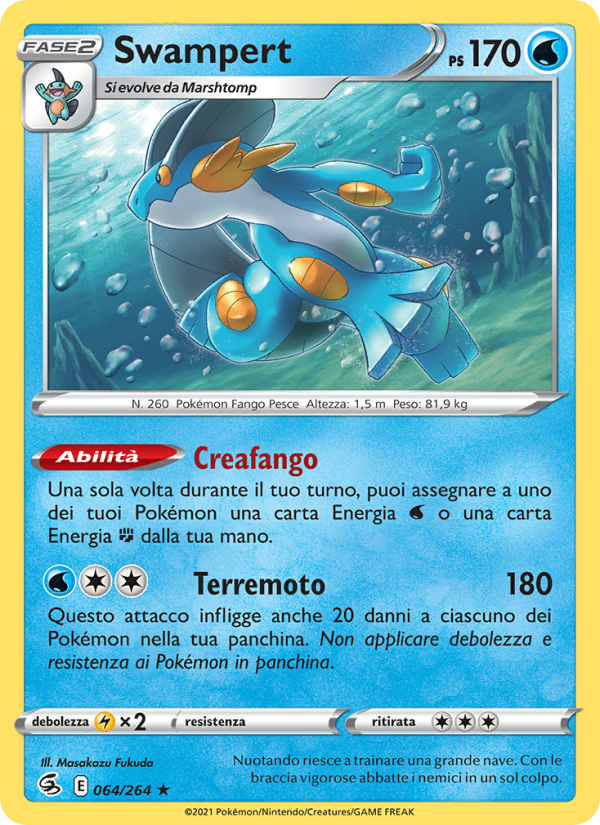 Swampert 064/284 — Fusion Strike (Italian Pokémon TCG card)