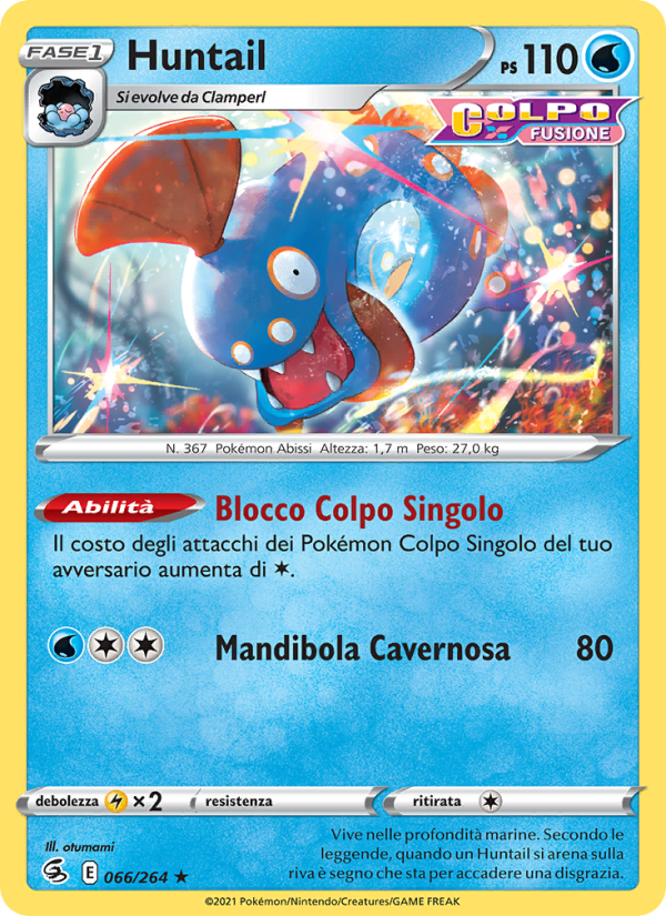Huntail 066/284 — Fusion Strike (Italian Pokémon TCG card)