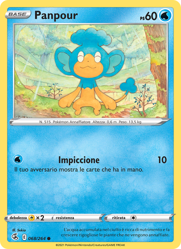 Panpour 068/284 — Fusion Strike (Italian Pokémon TCG card)