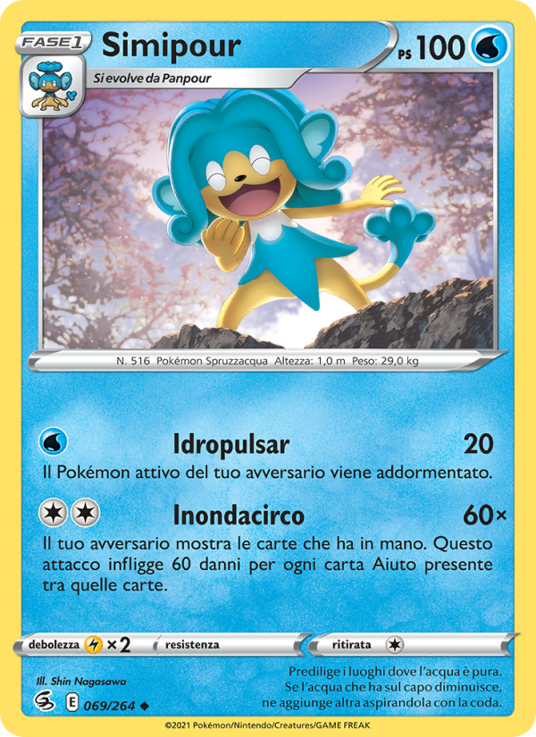 Simipour 069/284 — Fusion Strike (Italian Pokémon TCG card)