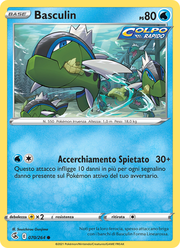 Basculin 070/284 — Fusion Strike (Italian Pokémon TCG card)