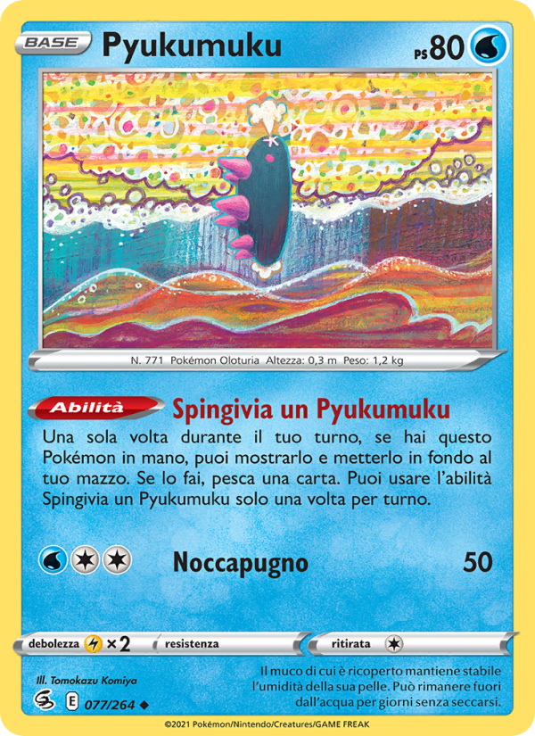 Pyukumuku 077/284 — Fusion Strike (Italian Pokémon TCG card)