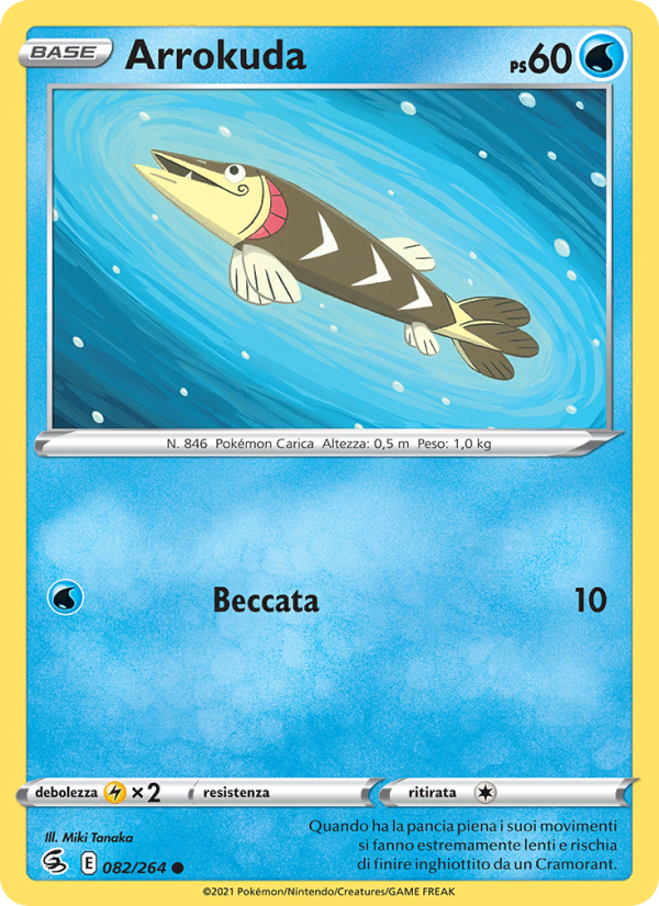 Arrokuda 082/284 — Fusion Strike (Italian Pokémon TCG card)