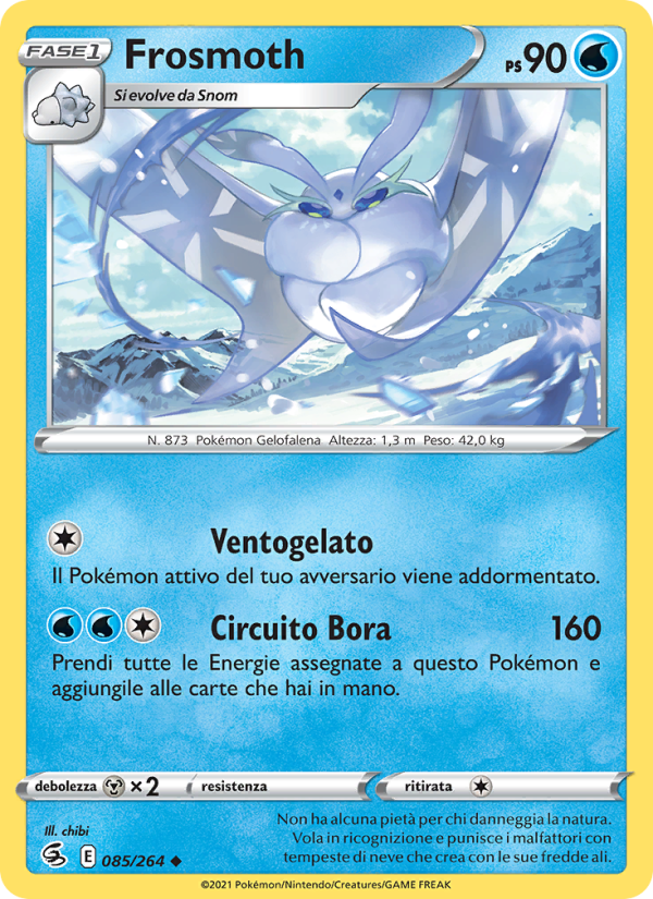 Frosmoth 085/284 — Fusion Strike (Italian Pokémon TCG card)