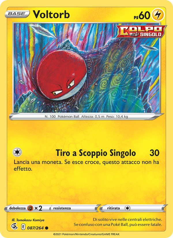 Voltorb 087/284 — Fusion Strike (Italian Pokémon TCG card)