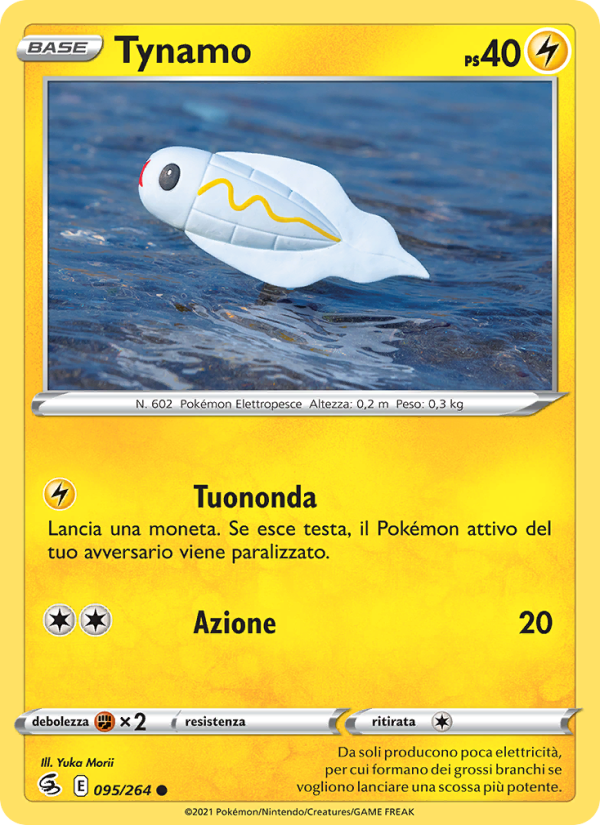 Tynamo 095/284 — Fusion Strike (Italian Pokémon TCG card)