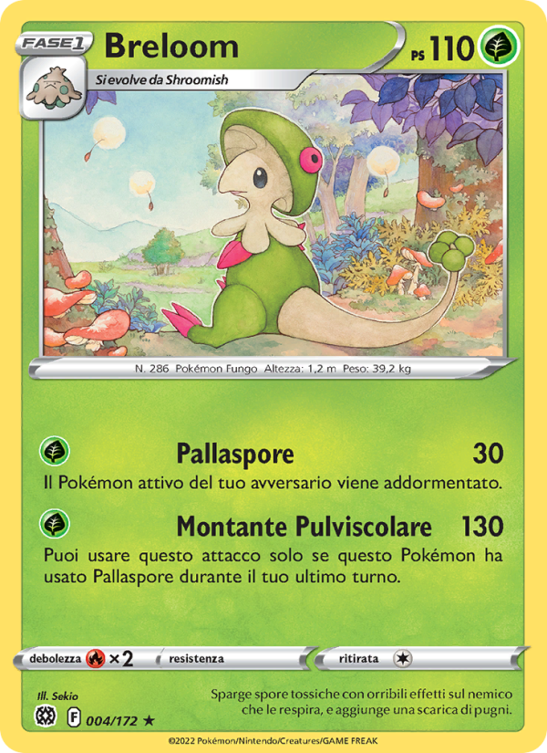 Breloom 004/216 — Brilliant Stars (Italian Pokémon TCG card)