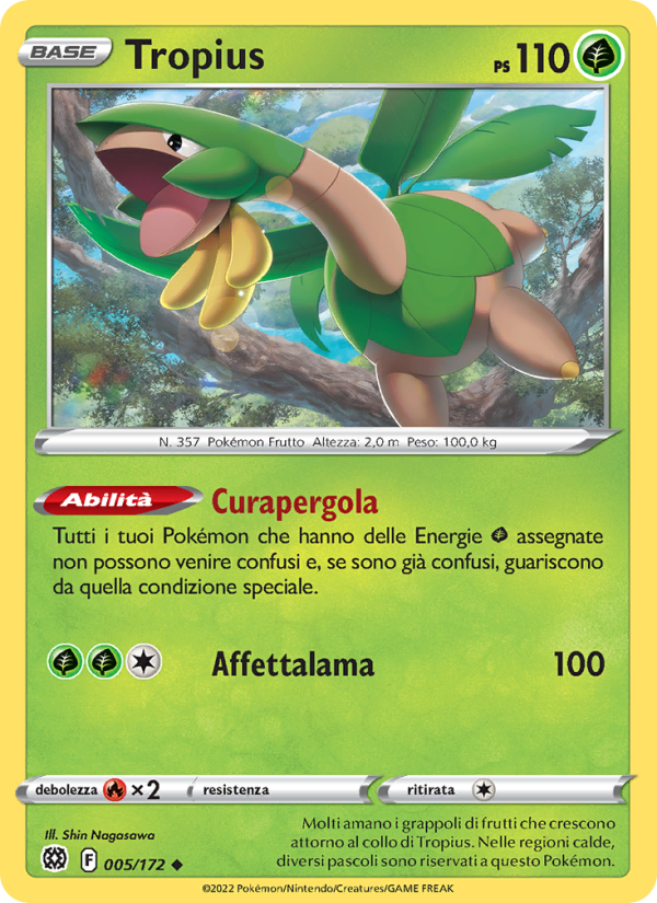 Tropius 005/216 — Brilliant Stars (Italian Pokémon TCG card)