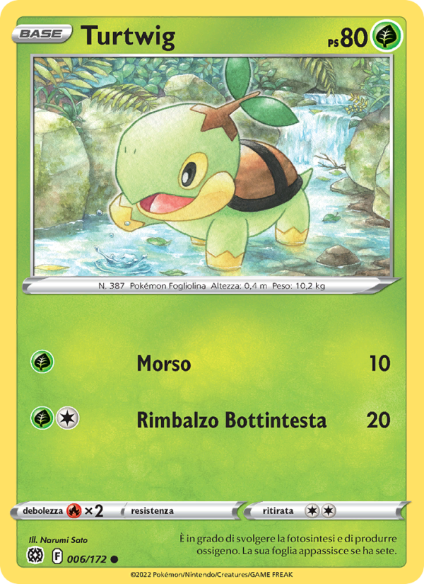 Turtwig 006/216 — Brilliant Stars (Italian Pokémon TCG card)