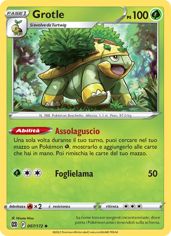 Grotle 007/216 — Brilliant Stars (Italian Pokémon TCG card)