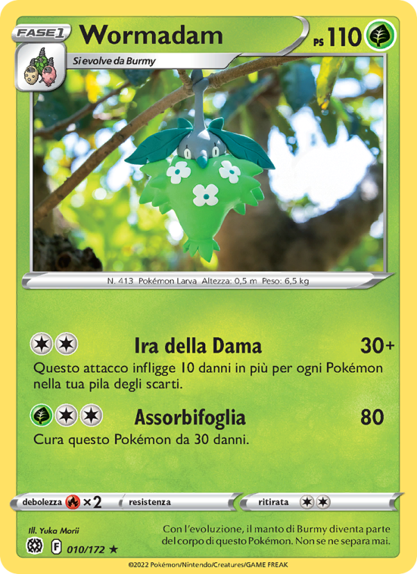 Wormadam 010/216 — Brilliant Stars (Italian Pokémon TCG card)