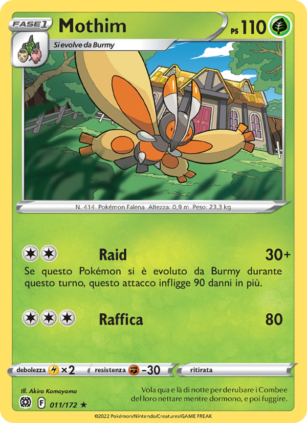 Mothim 011/216 — Brilliant Stars (Italian Pokémon TCG card)