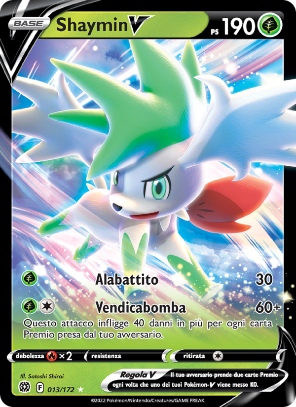 Shaymin V 013/216 — Brilliant Stars (Italian Pokémon TCG card)